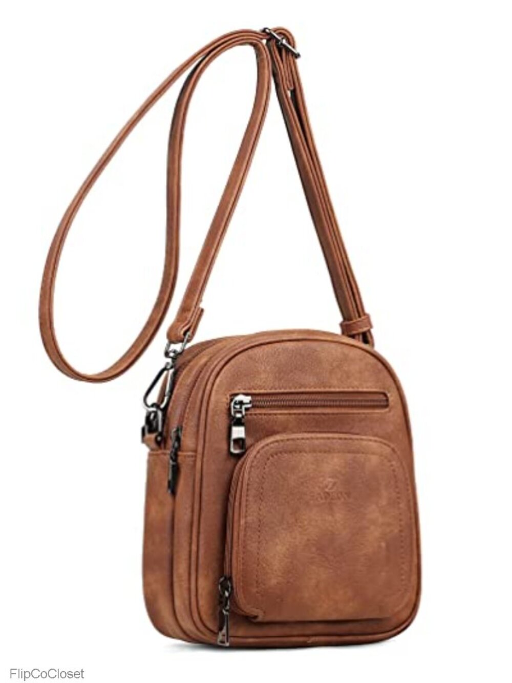 Small Crossbody Bag PU Leather RFID Anti-Theft Card Slots Adjustable Strap
